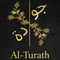 Gold 'Al-Turath' logo on a dark textured background